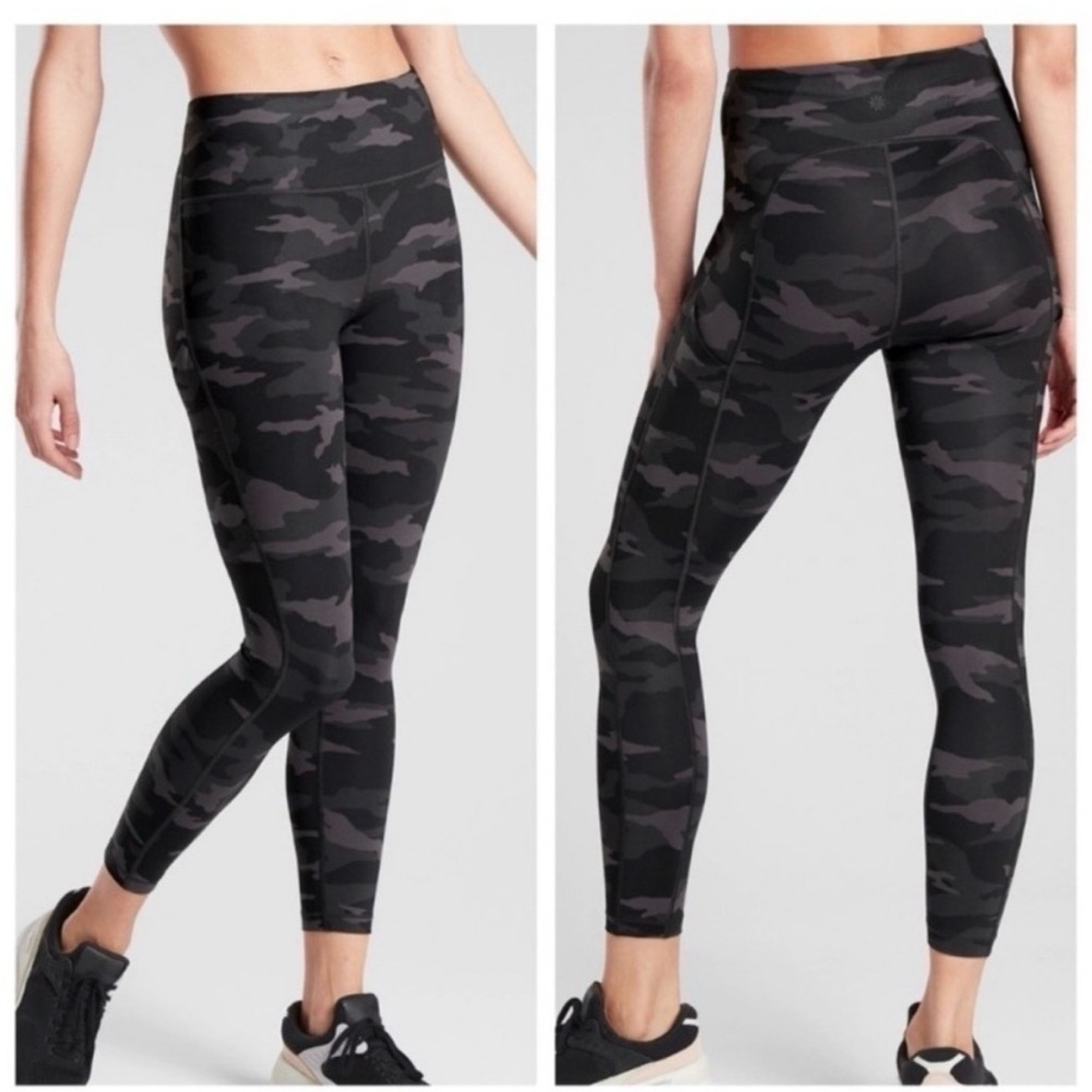 Athleta Black Camo Performance Leggings
